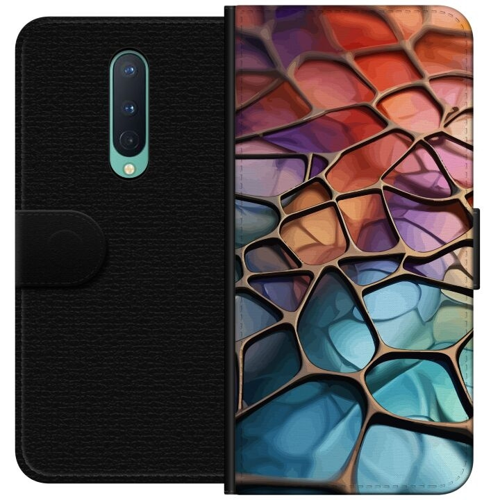 Portemonnee-hoesje voor OnePlus 8 met Metallic patroon ontwerp in de groep SMARTPHONE & TABLETS / Mobielbescherming / OnePlus bij TP E-commerce Nordic AB (A56808)