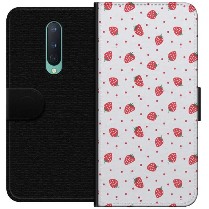 Portemonnee-hoesje voor OnePlus 8 met Aardbeien ontwerp in de groep SMARTPHONE & TABLETS / Mobielbescherming / OnePlus bij TP E-commerce Nordic AB (A56815)