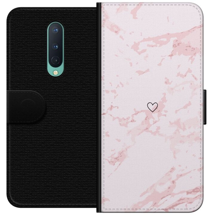 Portemonnee-hoesje voor OnePlus 8 met Roze Hart ontwerp in de groep SMARTPHONE & TABLETS / Mobielbescherming / OnePlus bij TP E-commerce Nordic AB (A56821)