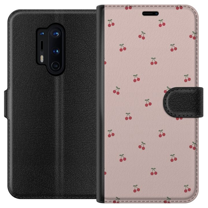 Portemonnee-hoesje voor OnePlus 8 Pro met Kersen ontwerp in de groep SMARTPHONE & TABLETS / Mobielbescherming / OnePlus bij TP E-commerce Nordic AB (A56859)