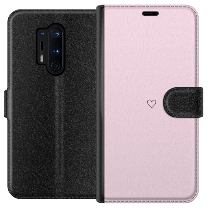 Portemonnee-hoesje voor OnePlus 8 Pro met Hart ontwerp in de groep SMARTPHONE & TABLETS / Mobielbescherming / OnePlus bij TP E-commerce Nordic AB (A56871)