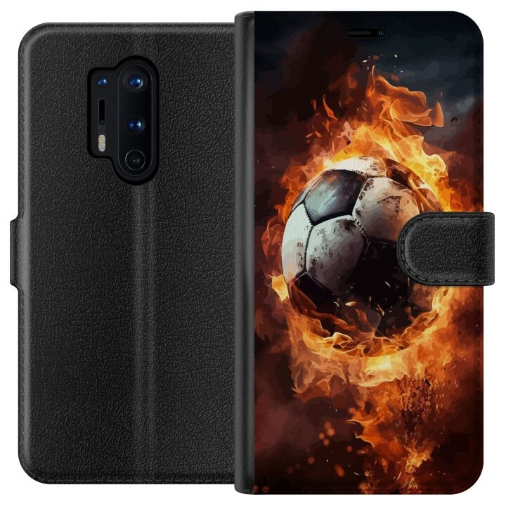 Portemonnee-hoesje voor OnePlus 8 Pro met Voetbal ontwerp in de groep SMARTPHONE & TABLETS / Mobielbescherming / OnePlus bij TP E-commerce Nordic AB (A56873)