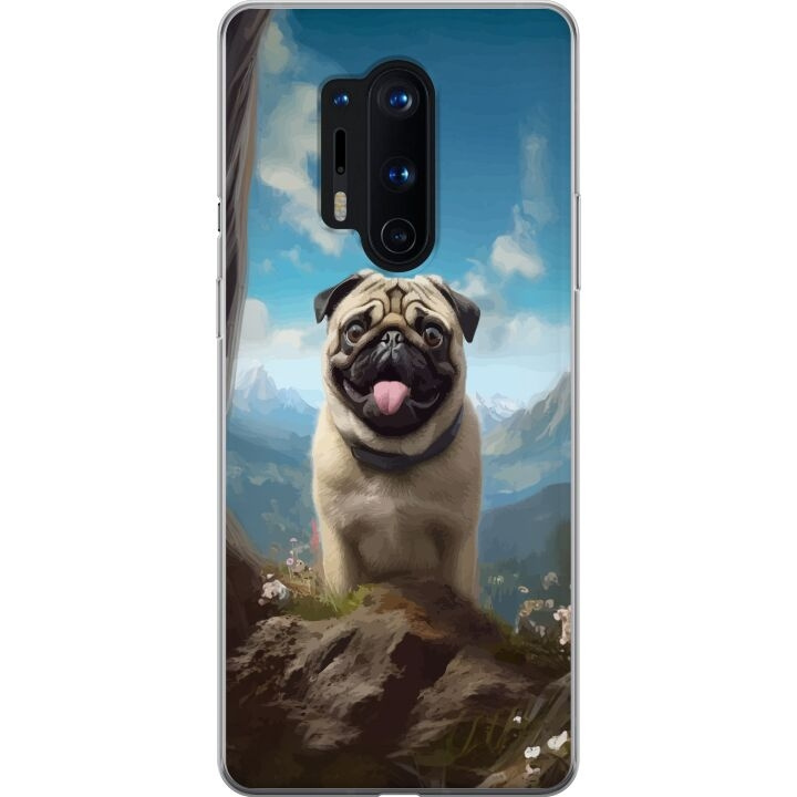 Mobiele hoes voor OnePlus 8 Pro met Blije Hond ontwerp in de groep SMARTPHONE & TABLETS / Mobielbescherming / OnePlus bij TP E-commerce Nordic AB (A56897)