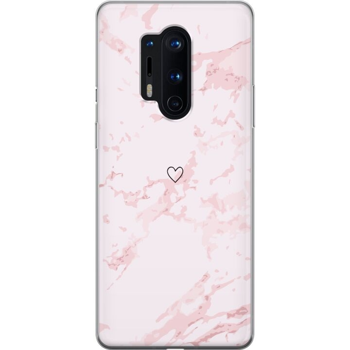 Mobiele hoes voor OnePlus 8 Pro met Roze Hart ontwerp in de groep SMARTPHONE & TABLETS / Mobielbescherming / OnePlus bij TP E-commerce Nordic AB (A56902)