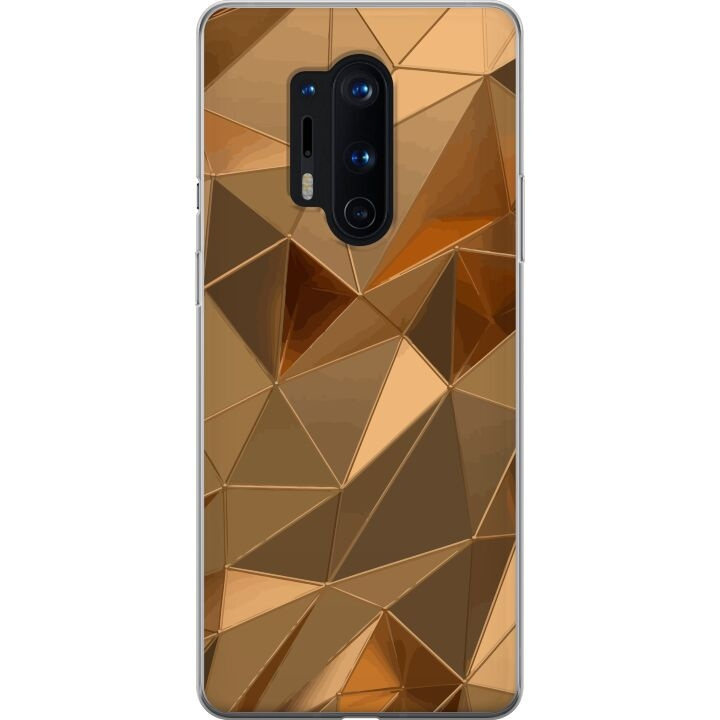 Mobiele hoes voor OnePlus 8 Pro met 3D Goud ontwerp in de groep SMARTPHONE & TABLETS / Mobielbescherming / OnePlus bij TP E-commerce Nordic AB (A56903)