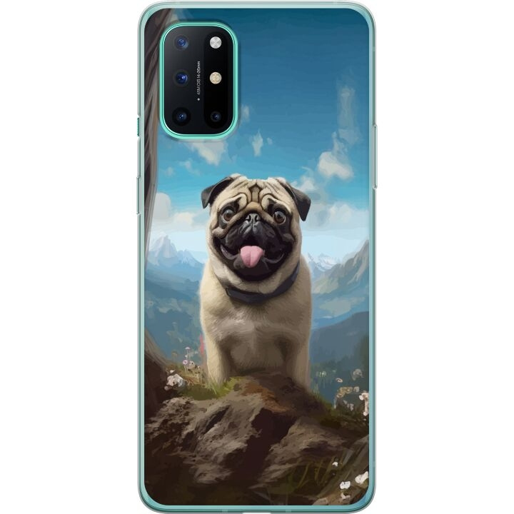 Mobiele hoes voor OnePlus 8T met Blije Hond ontwerp in de groep SMARTPHONE & TABLETS / Mobielbescherming / OnePlus bij TP E-commerce Nordic AB (A56951)