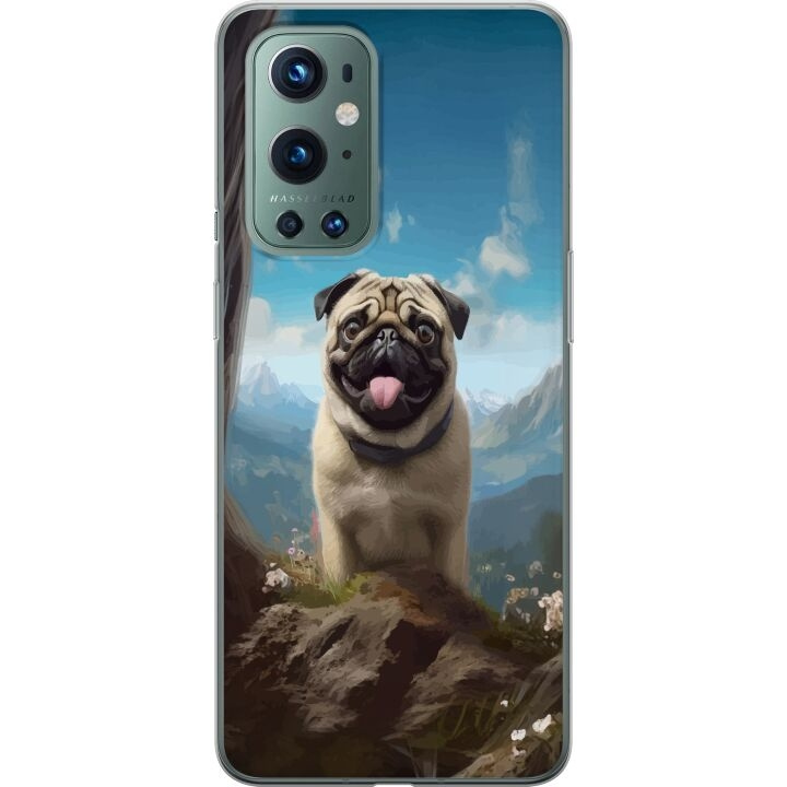 Mobiele hoes voor OnePlus 9 Pro met Blije Hond ontwerp in de groep SMARTPHONE & TABLETS / Mobielbescherming / OnePlus bij TP E-commerce Nordic AB (A57059)