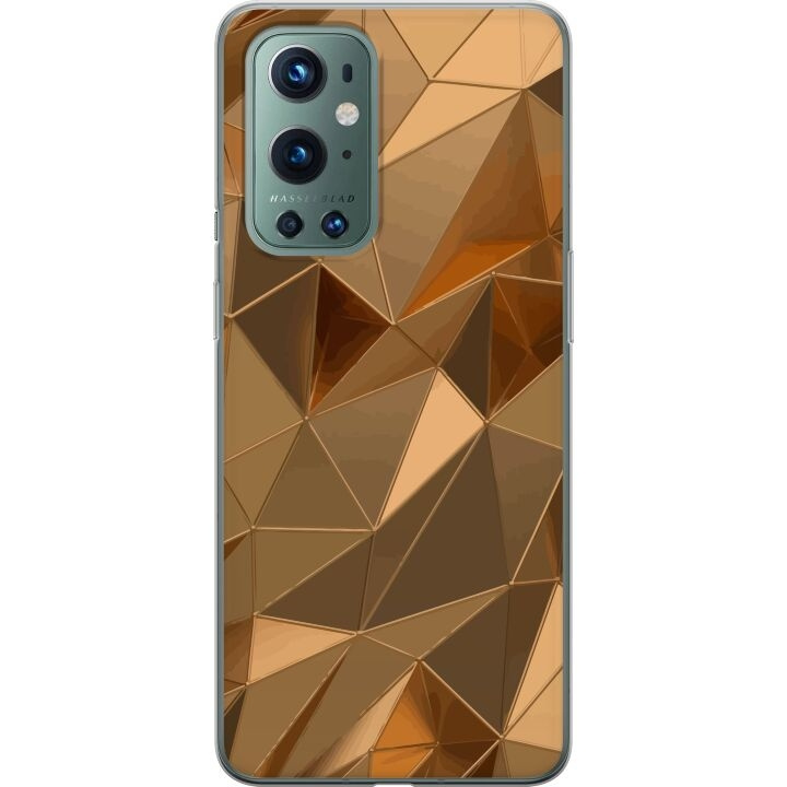 Mobiele hoes voor OnePlus 9 Pro met 3D Goud ontwerp in de groep SMARTPHONE & TABLETS / Mobielbescherming / OnePlus bij TP E-commerce Nordic AB (A57065)