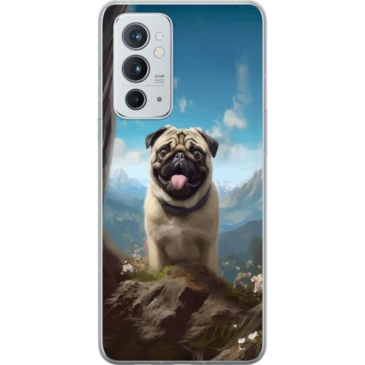 Mobiele hoes voor OnePlus 9RT 5G met Blije Hond ontwerp in de groep SMARTPHONE & TABLETS / Mobielbescherming / OnePlus bij TP E-commerce Nordic AB (A57086)