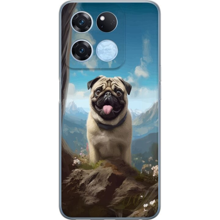 Mobiele hoes voor OnePlus Ace Racing met Blije Hond ontwerp in de groep SMARTPHONE & TABLETS / Mobielbescherming / OnePlus bij TP E-commerce Nordic AB (A57140)