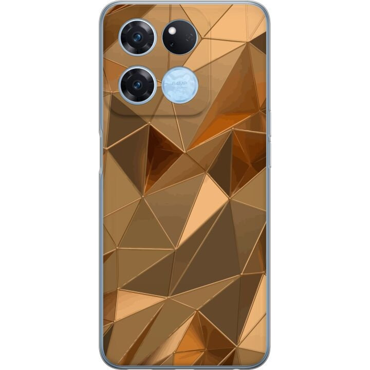 Mobiele hoes voor OnePlus Ace Racing met 3D Goud ontwerp in de groep SMARTPHONE & TABLETS / Mobielbescherming / OnePlus bij TP E-commerce Nordic AB (A57146)