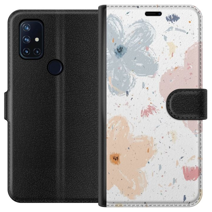 Portemonnee-hoesje voor OnePlus Nord N10 5G met Bloemen ontwerp in de groep SMARTPHONE & TABLETS / Mobielbescherming / OnePlus bij TP E-commerce Nordic AB (A57215)