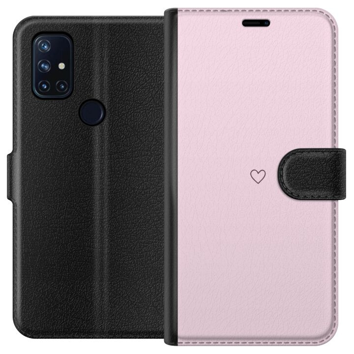 Portemonnee-hoesje voor OnePlus Nord N10 5G met Hart ontwerp in de groep SMARTPHONE & TABLETS / Mobielbescherming / OnePlus bij TP E-commerce Nordic AB (A57222)