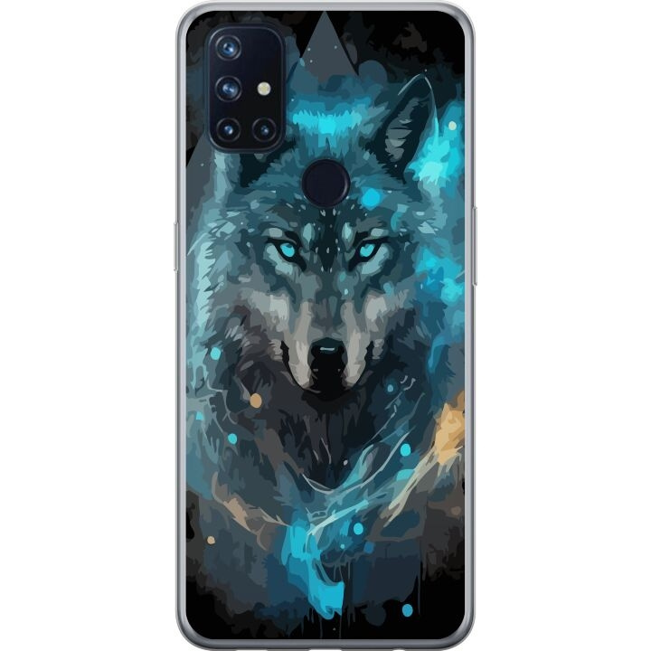 Mobiele hoes voor OnePlus Nord N10 5G met Wolf ontwerp in de groep SMARTPHONE & TABLETS / Mobielbescherming / OnePlus bij TP E-commerce Nordic AB (A57235)