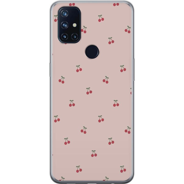 Mobiele hoes voor OnePlus Nord N10 5G met Kersen ontwerp in de groep SMARTPHONE & TABLETS / Mobielbescherming / OnePlus bij TP E-commerce Nordic AB (A57237)