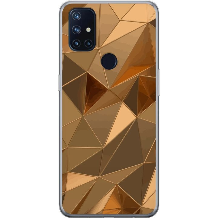 Mobiele hoes voor OnePlus Nord N10 5G met 3D Goud ontwerp in de groep SMARTPHONE & TABLETS / Mobielbescherming / OnePlus bij TP E-commerce Nordic AB (A57254)