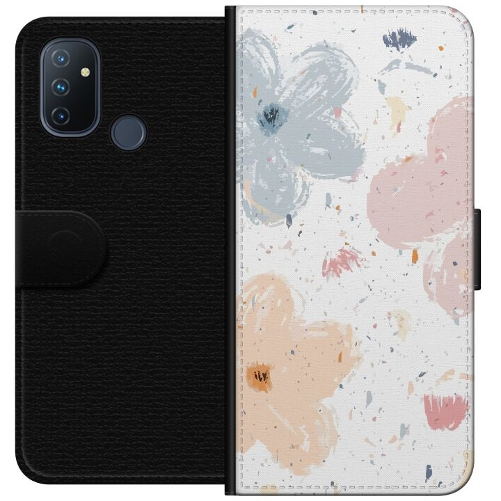 Portemonnee-hoesje voor OnePlus Nord N100 met Bloemen ontwerp in de groep SMARTPHONE & TABLETS / Mobielbescherming / OnePlus bij TP E-commerce Nordic AB (A57269)