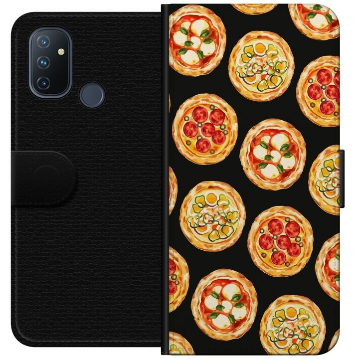 Portemonnee-hoesje voor OnePlus Nord N100 met Pizza ontwerp in de groep SMARTPHONE & TABLETS / Mobielbescherming / OnePlus bij TP E-commerce Nordic AB (A57270)