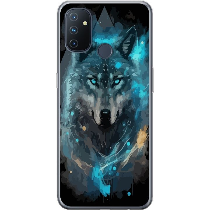 Mobiele hoes voor OnePlus Nord N100 met Wolf ontwerp in de groep SMARTPHONE & TABLETS / Mobielbescherming / OnePlus bij TP E-commerce Nordic AB (A57289)