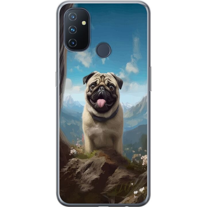 Mobiele hoes voor OnePlus Nord N100 met Blije Hond ontwerp in de groep SMARTPHONE & TABLETS / Mobielbescherming / OnePlus bij TP E-commerce Nordic AB (A57302)