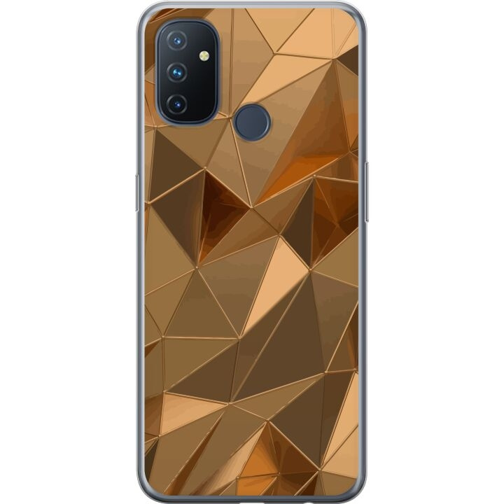 Mobiele hoes voor OnePlus Nord N100 met 3D Goud ontwerp in de groep SMARTPHONE & TABLETS / Mobielbescherming / OnePlus bij TP E-commerce Nordic AB (A57308)