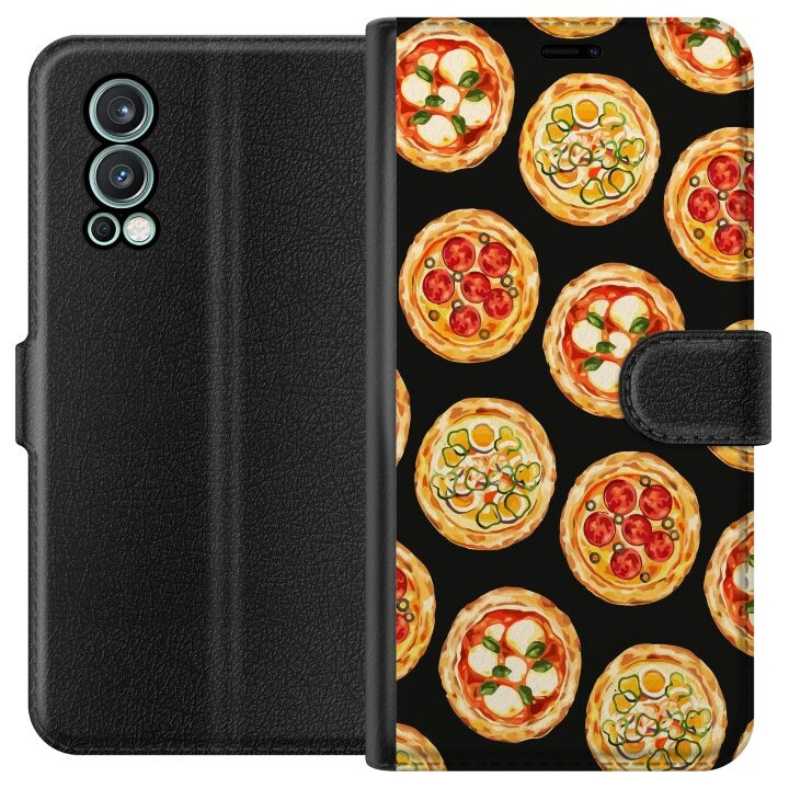 Portemonnee-hoesje voor OnePlus Nord 2 5G met Pizza ontwerp in de groep SMARTPHONE & TABLETS / Mobielbescherming / OnePlus bij TP E-commerce Nordic AB (A57324)