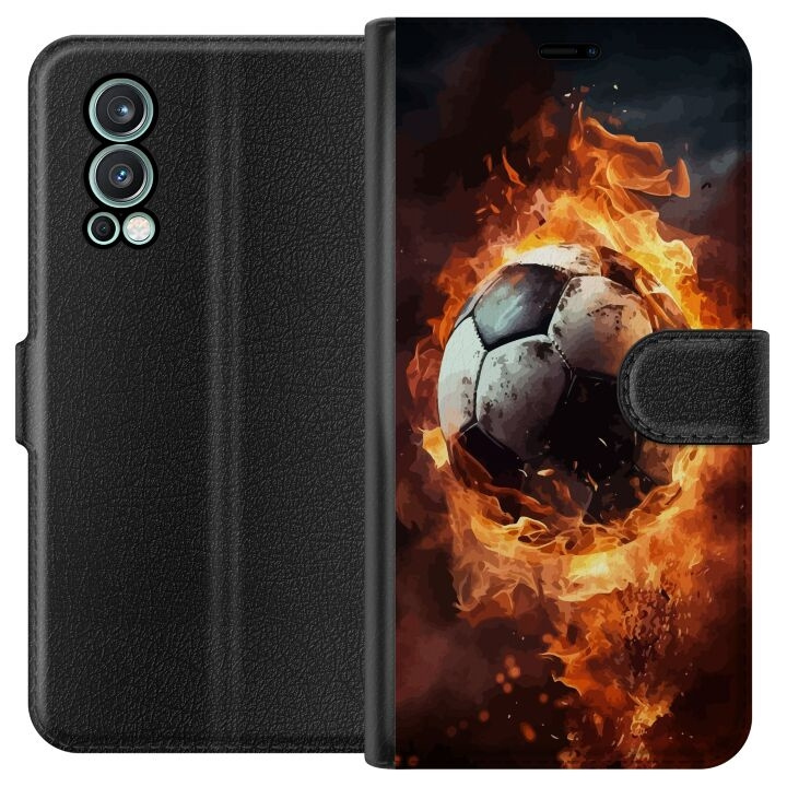 Portemonnee-hoesje voor OnePlus Nord 2 5G met Voetbal ontwerp in de groep SMARTPHONE & TABLETS / Mobielbescherming / OnePlus bij TP E-commerce Nordic AB (A57332)