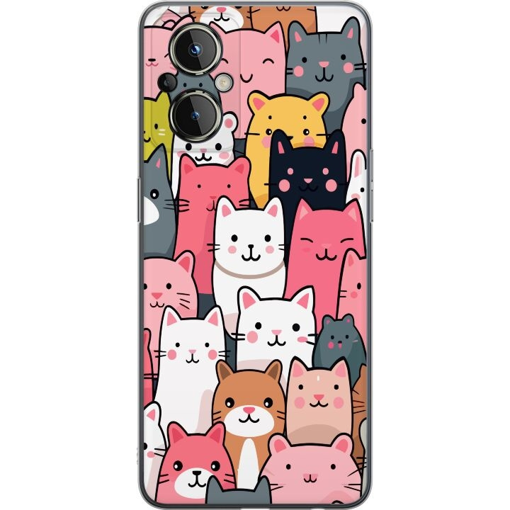 Mobiele hoes voor OnePlus Nord N20 5G met Kattenpatroon ontwerp in de groep SMARTPHONE & TABLETS / Mobielbescherming / OnePlus bij TP E-commerce Nordic AB (A57373)