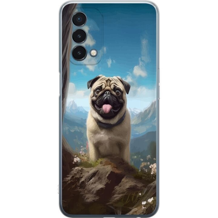 Mobiele hoes voor OnePlus Nord N200 5G met Blije Hond ontwerp in de groep SMARTPHONE & TABLETS / Mobielbescherming / OnePlus bij TP E-commerce Nordic AB (A57410)