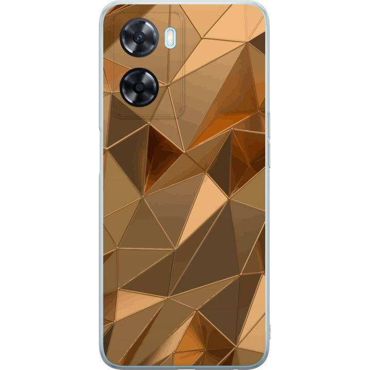 Mobiele hoes voor OnePlus Nord N20 SE met 3D Goud ontwerp in de groep SMARTPHONE & TABLETS / Mobielbescherming / OnePlus bij TP E-commerce Nordic AB (A57470)