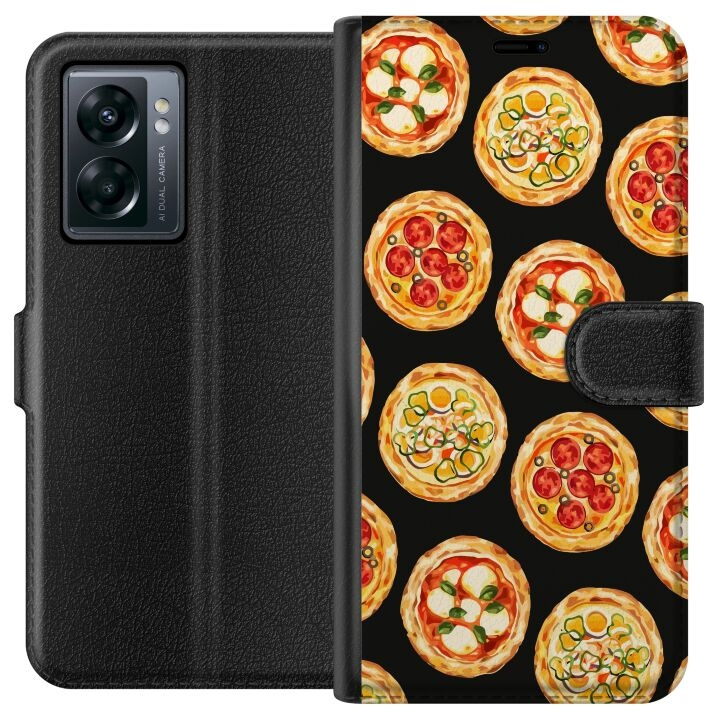 Portemonnee-hoesje voor OnePlus Nord N300 met Pizza ontwerp in de groep SMARTPHONE & TABLETS / Mobielbescherming / OnePlus bij TP E-commerce Nordic AB (A57513)