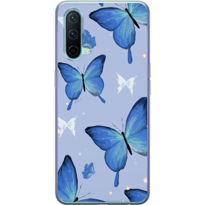 Mobiele hoes voor OnePlus Nord CE 5G met Blauwe vlinders ontwerp in de groep SMARTPHONE & TABLETS / Mobielbescherming / OnePlus bij TP E-commerce Nordic AB (A57597)