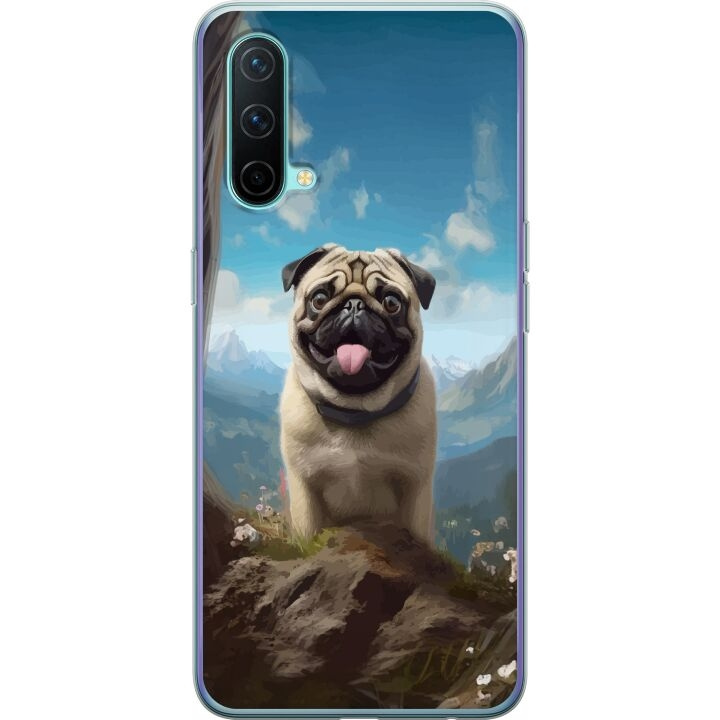 Mobiele hoes voor OnePlus Nord CE 5G met Blije Hond ontwerp in de groep SMARTPHONE & TABLETS / Mobielbescherming / OnePlus bij TP E-commerce Nordic AB (A57599)