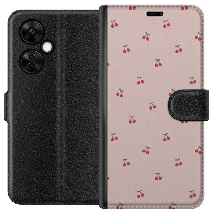 Portemonnee-hoesje voor OnePlus Nord CE3 met Kersen ontwerp in de groep SMARTPHONE & TABLETS / Mobielbescherming / OnePlus bij TP E-commerce Nordic AB (A57669)