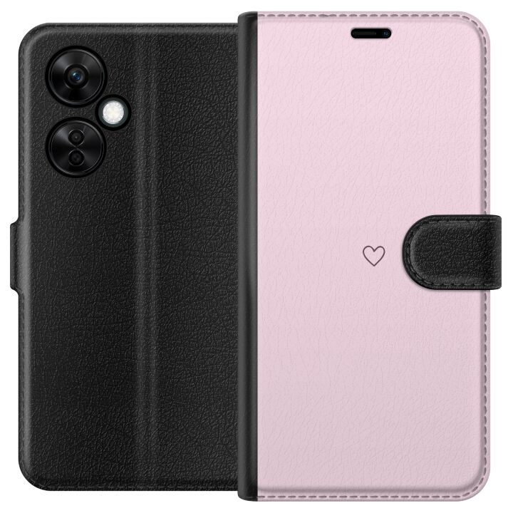 Portemonnee-hoesje voor OnePlus Nord CE3 met Hart ontwerp in de groep SMARTPHONE & TABLETS / Mobielbescherming / OnePlus bij TP E-commerce Nordic AB (A57681)