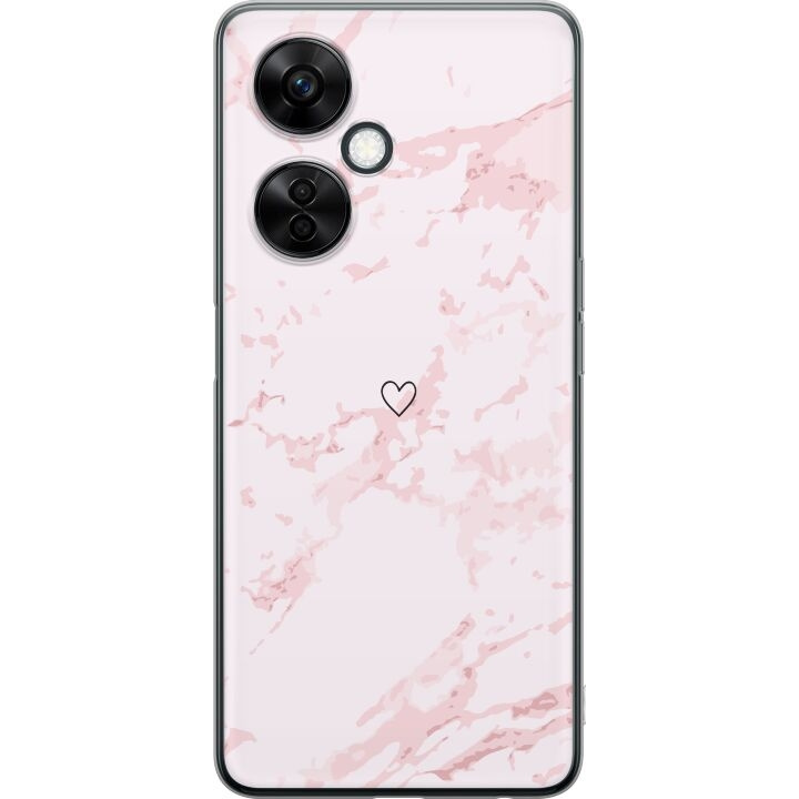 Mobiele hoes voor OnePlus Nord CE3 met Roze Hart ontwerp in de groep SMARTPHONE & TABLETS / Mobielbescherming / OnePlus bij TP E-commerce Nordic AB (A57712)