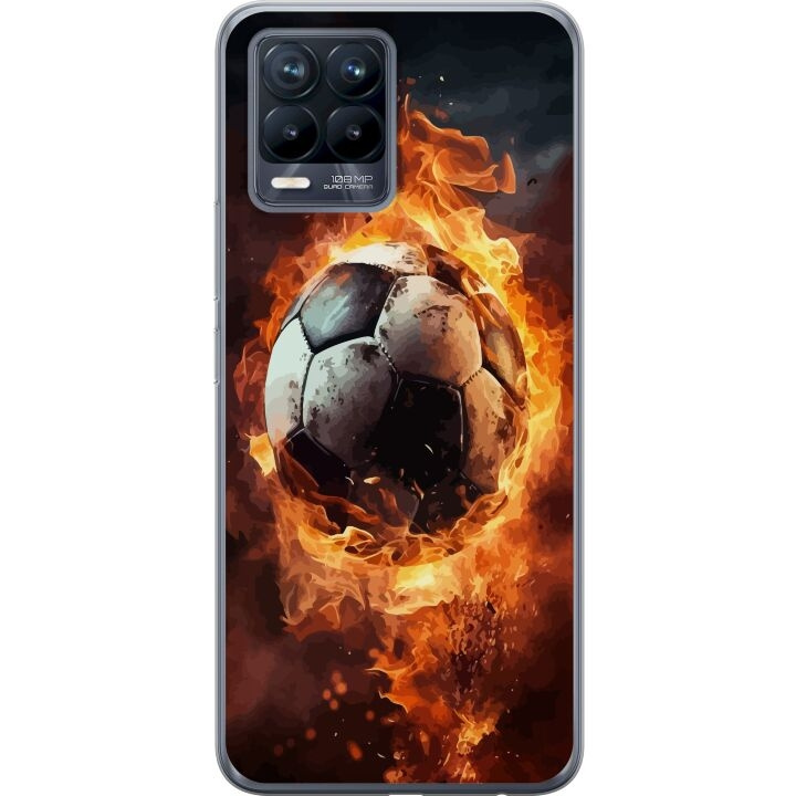 Mobiele hoes voor Realme 8 met Voetbal ontwerp in de groep SMARTPHONE & TABLETS / Mobielbescherming / Realme bij TP E-commerce Nordic AB (A57980)