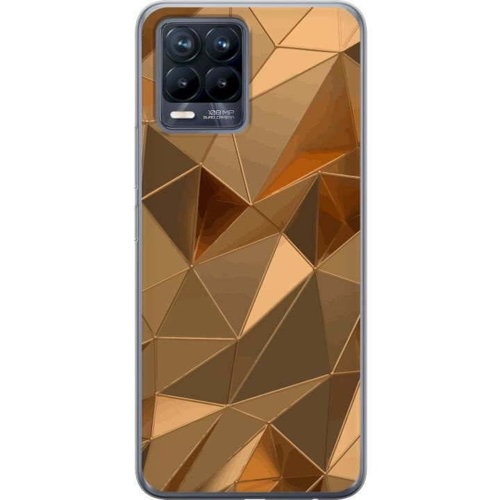 Mobiele hoes voor Realme 8 met 3D Goud ontwerp in de groep SMARTPHONE & TABLETS / Mobielbescherming / Realme bij TP E-commerce Nordic AB (A57983)