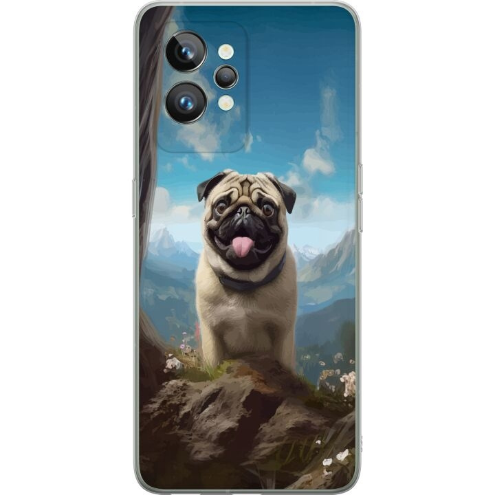 Mobiele hoes voor Realme GT2 Pro met Blije Hond ontwerp in de groep SMARTPHONE & TABLETS / Mobielbescherming / Realme bij TP E-commerce Nordic AB (A58058)