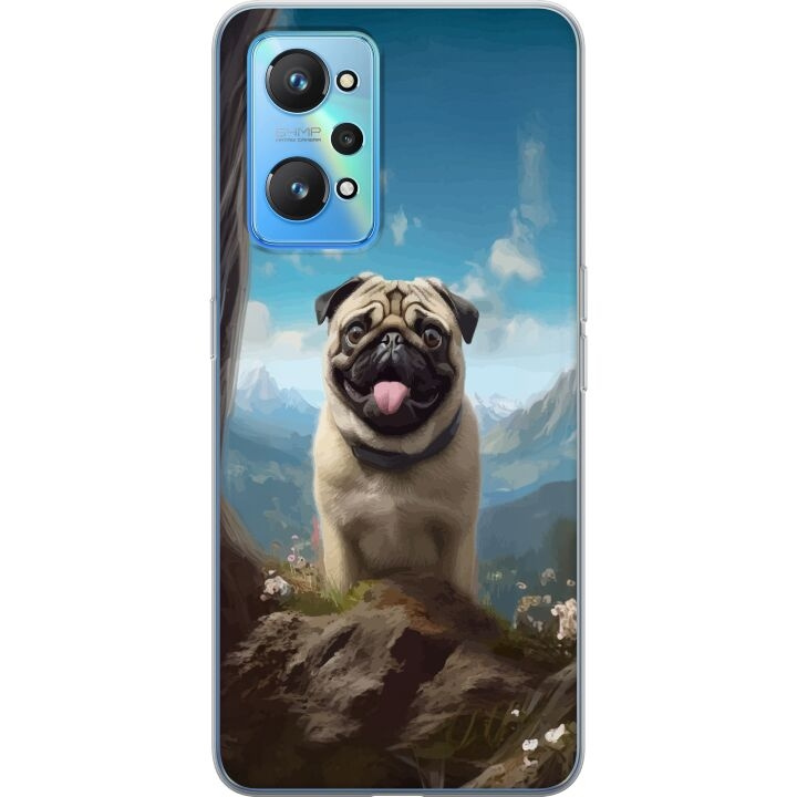 Mobiele hoes voor Realme GT Neo2 met Blije Hond ontwerp in de groep SMARTPHONE & TABLETS / Mobielbescherming / Realme bij TP E-commerce Nordic AB (A58085)