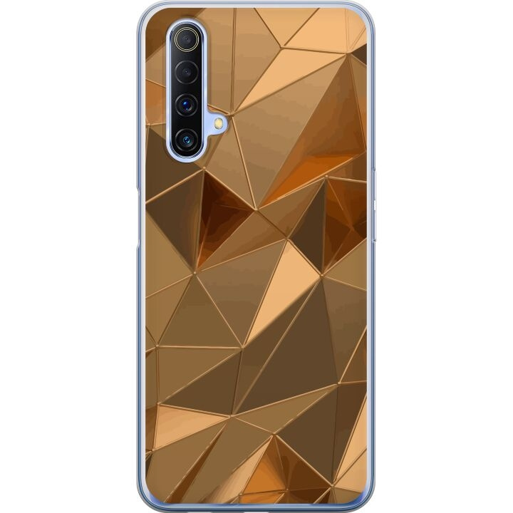 Mobiele hoes voor Realme X50 5G met 3D Goud ontwerp in de groep SMARTPHONE & TABLETS / Mobielbescherming / Realme bij TP E-commerce Nordic AB (A58145)