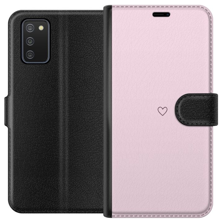 Portemonnee-hoesje voor Samsung Galaxy A02s met Hart ontwerp in de groep SMARTPHONE & TABLETS / Mobielbescherming / Samsung bij TP E-commerce Nordic AB (A58167)