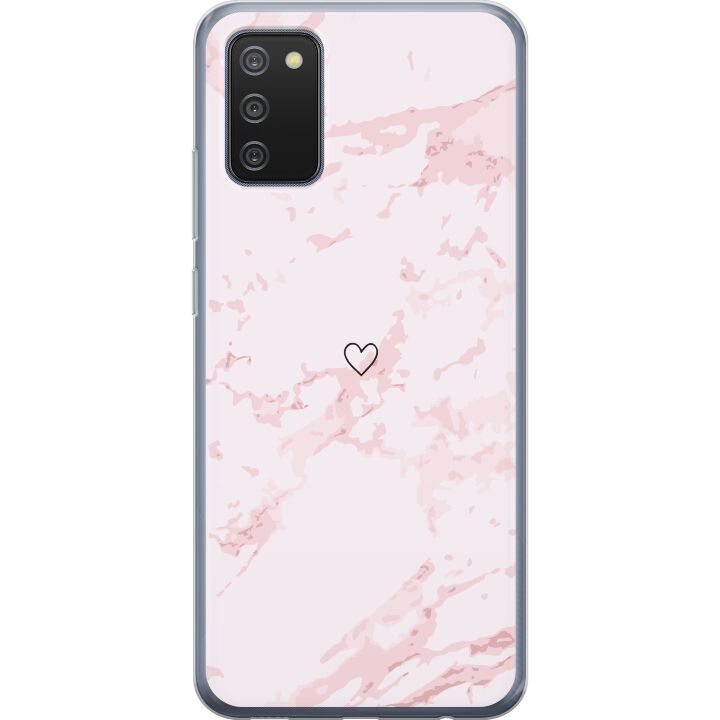 Mobiele hoes voor Samsung Galaxy A02s met Roze Hart ontwerp in de groep SMARTPHONE & TABLETS / Mobielbescherming / Samsung bij TP E-commerce Nordic AB (A58198)