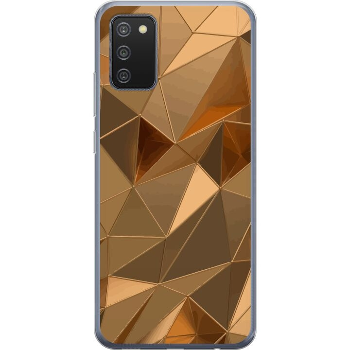 Mobiele hoes voor Samsung Galaxy A02s met 3D Goud ontwerp in de groep SMARTPHONE & TABLETS / Mobielbescherming / Samsung bij TP E-commerce Nordic AB (A58199)