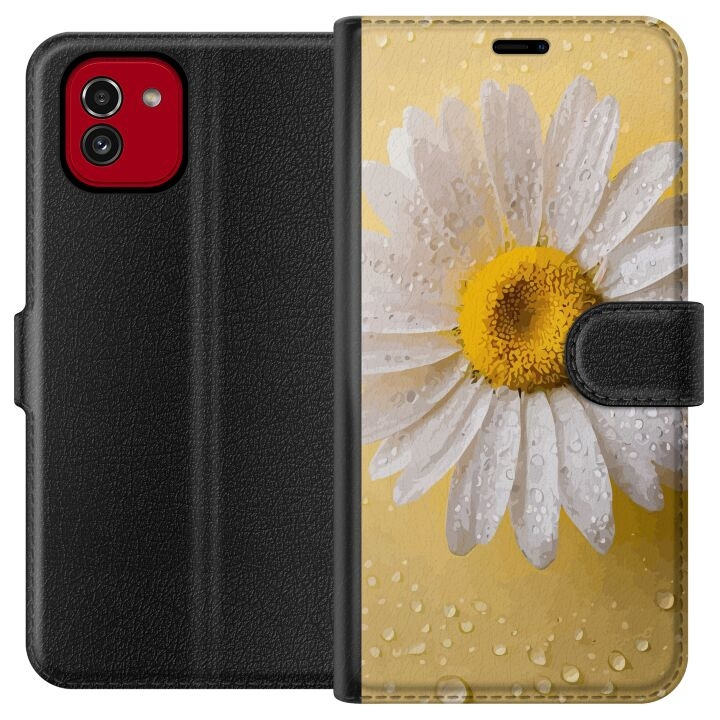 Portemonnee-hoesje voor Samsung Galaxy A03 met Porseleinbloem ontwerp in de groep SMARTPHONE & TABLETS / Mobielbescherming / Samsung bij TP E-commerce Nordic AB (A58202)