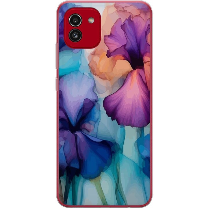 Mobiele hoes voor Samsung Galaxy A03 met Magische bloemen ontwerp in de groep SMARTPHONE & TABLETS / Mobielbescherming / Samsung bij TP E-commerce Nordic AB (A58232)