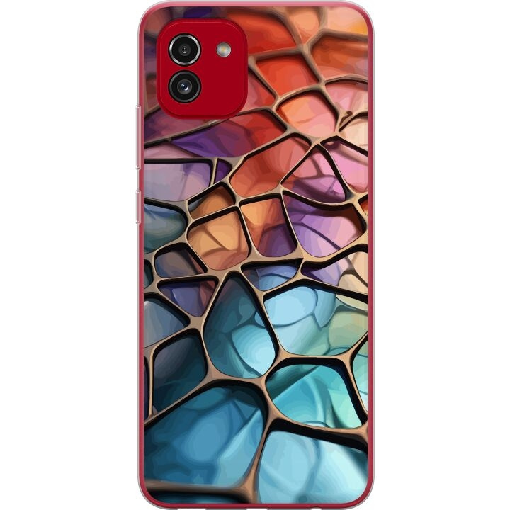 Mobiele hoes voor Samsung Galaxy A03 met Metallic patroon ontwerp in de groep SMARTPHONE & TABLETS / Mobielbescherming / Samsung bij TP E-commerce Nordic AB (A58239)