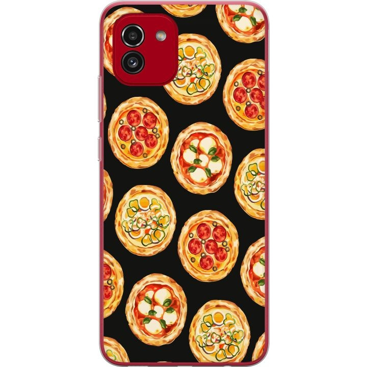 Mobiele hoes voor Samsung Galaxy A03 met Pizza ontwerp in de groep SMARTPHONE & TABLETS / Mobielbescherming / Samsung bij TP E-commerce Nordic AB (A58242)