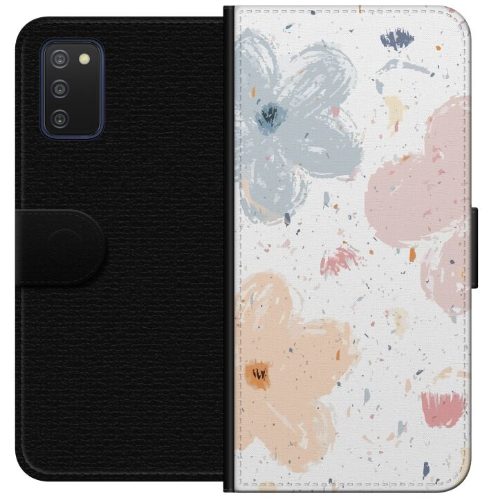 Portemonnee-hoesje voor Samsung Galaxy A03s met Bloemen ontwerp in de groep SMARTPHONE & TABLETS / Mobielbescherming / Samsung bij TP E-commerce Nordic AB (A58268)