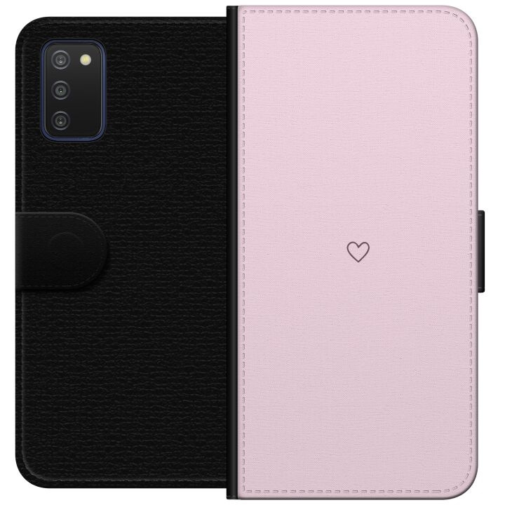 Portemonnee-hoesje voor Samsung Galaxy A03s met Hart ontwerp in de groep SMARTPHONE & TABLETS / Mobielbescherming / Samsung bij TP E-commerce Nordic AB (A58275)